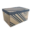 Archiváló konténer karton doboz fedeles 52x35x30cm, külön záródó levehető fedéllel Fornax