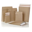 Csomagküldő webshop tasak 450x570x100mm, erős kraft papírból 100 db/doboz, E-green barna