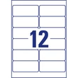 Etikett címke, 99,1 x42,3mm, időjárásálló poliészter, 12 címke/ív, 20 ív/doboz, Avery fehér