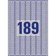 Etikett címke, 25,4 x10mm, ipari poliészter, 189 címke/ív, 20 ív/doboz, Avery ezüst