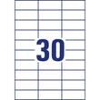 Etikett címke, 70 x29,7mm, univerzális, 30 címke/ív, 100 ív/doboz, Avery fehér
