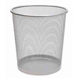 Fémhálós papírkosár 20 liter 29,5x33cm, nagy Bluering® ezüst