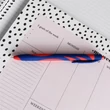 Golyóstoll 0,8mm, nyomógombos fém test, színes rész WTX Pen, Bluering® írásszín kék