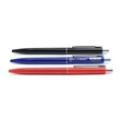 Golyóstoll 0,8mm, nyomógombos műanyag piros test, Bluering® Z3, írásszín piros