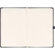 Keménytáblás notesz pontozott vonalozással krémszínű lapokkal leszorító gumiszalaggal Gray 130x210mm, Presco