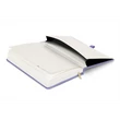 Keménytáblás notesz pontozott vonalozással krémszínű lapokkal leszorító gumiszalaggal Lila 130x210mm, Presco