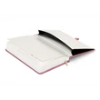 Keménytáblás notesz pontozott vonalozással krémszínű lapokkal leszorító gumiszalaggal Pink 130x210mm, Presco