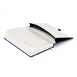 Keménytáblás notesz pontozott vonalozással krémszínű lapokkal leszorító szalaggal Dark blue 130x210mm, Presco