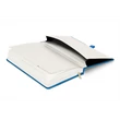 Keménytáblás notesz vonalas krémszínű lapokkal leszorító gumiszalaggal Blue 130x210mm, Presco