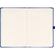 Keménytáblás notesz vonalas krémszínű lapokkal leszorító gumiszalaggal Dark blue 130x210mm, Presco