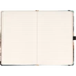 Keménytáblás notesz krémszínű lapokkal leszorító gumiszalaggal Japan 130x210mm, Presco