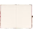 Keménytáblás notesz krémszínű lapokkal leszorító gumiszalaggal Herbarium 130x210mm, Presco