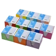 Kockatömb 9x9x6cm, színes karton doboz tartóban Bluering® fehér