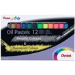 Kréta olajpasztell készlet, PHN-MF12 Pentel, 12 klf., fluoreszkáló metál szín