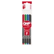 Alkoholos marker készlet, F, OHP Ico, 4 klf.szín