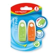 Radír, PVC mentes 2 db/bliszter Keyroad Fun Pod vegyes színek