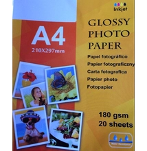 A4 Photo papír Fotópapír fényes 180gsm 20 lap Water resistance