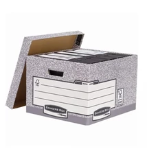 Archiváló konténer, karton, nagy, Fellowes® Bankers Box System, 10 db/csomag,