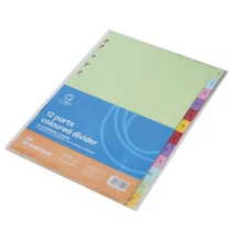 Elválasztólap, színes karton 12 részes Bluering®