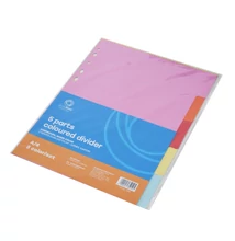 Elválasztólap, színes karton 5 részes Bluering®