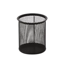 Fémhálós írószertartó pohár kerek Fornax, fekete