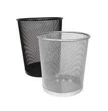 Fémhálós papírkosár 29,5x34cm, 20 liter nagy Fornax fekete