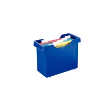 Függőmappa tároló, műanyag 5 db függőmappával Leitz Plus kék