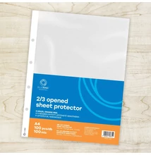 Genotherm lefűzhető, A4, 100 micron narancsos belül 2/3 részben nyitott 4 lyukú Bluering® 100 db/csomag,