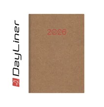 Határidőnapló Animal A5 napi, fehér lapokkal Gazelle okker Dayliner 2026.