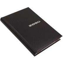 Határidőnapló Carbon A/5, napi fehér lapokkal kék Realsystem 2026.