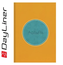 Határidőnapló Central A5 napi, fehér lapokkal sárga - türkiz Dayliner 2026.