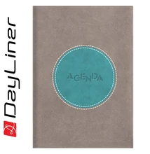 Határidőnapló Central A5 napi, fehér lapokkal szürke - türkiz Dayliner 2026.