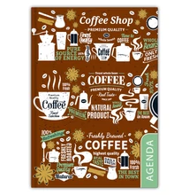 Határidőnapló Colors A5 napi, fehér lapokkal Coffee Dayliner 2026.