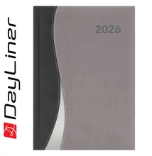 Határidőnapló Dubai A5 napi, fehér lapokkal fekete-szürke Dayliner 2026.