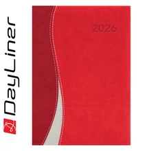 Határidőnapló Dubai A5 napi, fehér lapokkal piros-piros Dayliner 2026.