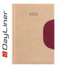 Határidőnapló Memphis B5 heti, fehér lapokkal bézs-padlizsán Dayliner 2026.