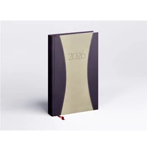 Határidőnapló Prémium A B/5, heti krémszínű lapokkal drapp Realsystem 2026.