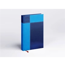 Határidőnapló Prémium M B/5, heti krémszínű lapokkal kék Realsystem 2026.