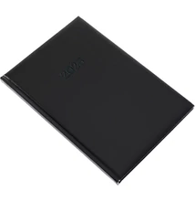 Határidőnapló Standard B/5, heti fehér lapokkal fekete Realsystem 2026.