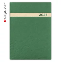 Határidőnapló The Boss B5 heti fehér lapokkal Zöld Dayliner 2024.