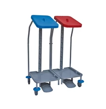 Hulladékgyűjtő kocsi 2 x 70 liter (kék és piros fedél) Hulladékgyűjtő kocsi 2 x 70 liter (kék és piros fedél)