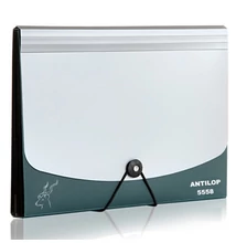 Irattartó mappa, harmonikamappa, 12 rekeszes, műanyag Antilop, zöld