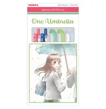 Írószer készlet, Zebra Manga Set, One Umbrella, 5 darabos