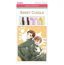 Írószer készlet, Zebra Manga Set, Sweet cuddle, 5 darabos
