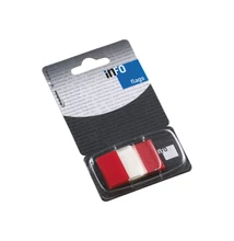 Jelölőcímke 25x43mm, 50lap, műanyag, Info Notes Info Flags transzparens piros