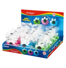 Radír, PVC mentes 24 db/display Keyroad Ufo Spinner vegyes színek Radír, PVC mentes 24 db/display Keyroad Ufo Spinner vegyes színek