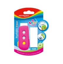 Radír, PVC mentes 2 db/bliszter Keyroad Smile Eraser vegyes színek Radír, PVC mentes 2 db/bliszter Keyroad Smile Eraser vegyes színek