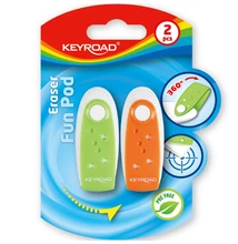Radír, PVC mentes 2 db/bliszter Keyroad Fun Pod vegyes színek Radír, PVC mentes 2 db/bliszter Keyroad Fun Pod vegyes színek