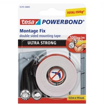 Ragasztószalag kétoldalas, rögzítószalag ultra erős 19mmX1,5m PowerBond Tesa