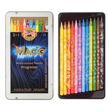 Színes varázsceruza készlet famentes PROGRESSO  MAGIC 8772 KOH-I-NOOR 12 klf. szín Színes varázsceruza készlet famentes PROGRESSO  MAGIC 8772 KOH-I-NOOR 12 klf. szín